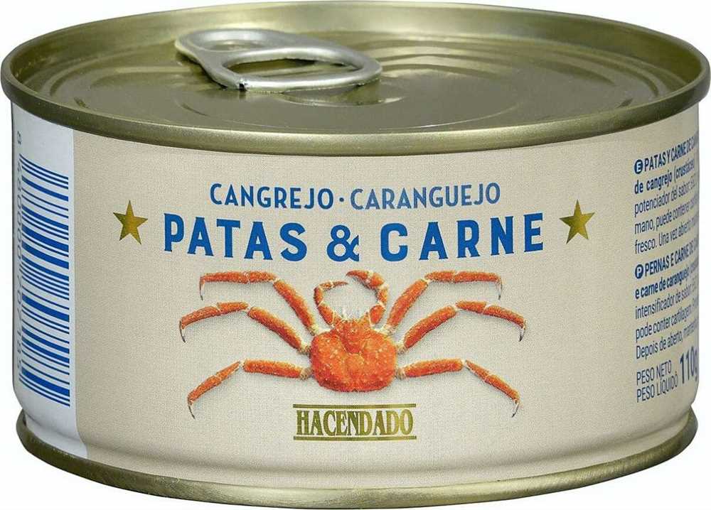 Carne de cangrejo en lata mercadona