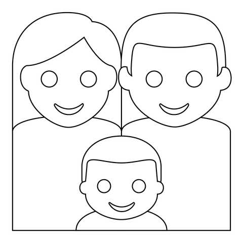 Imágenes de una familia para dibujar