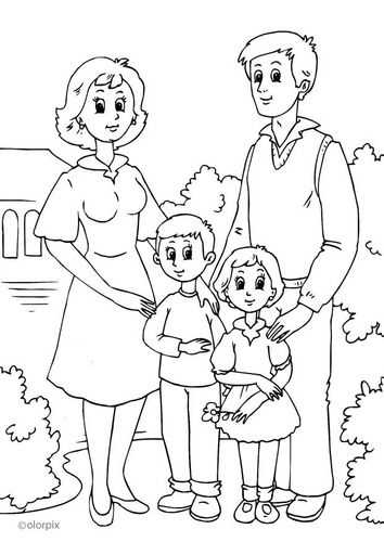 Imagenes de una familia para dibujar