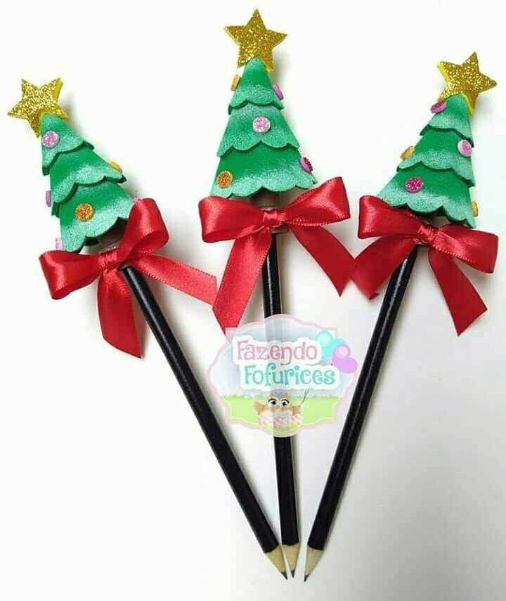Ideas creativas para lápices decorados de Navidad