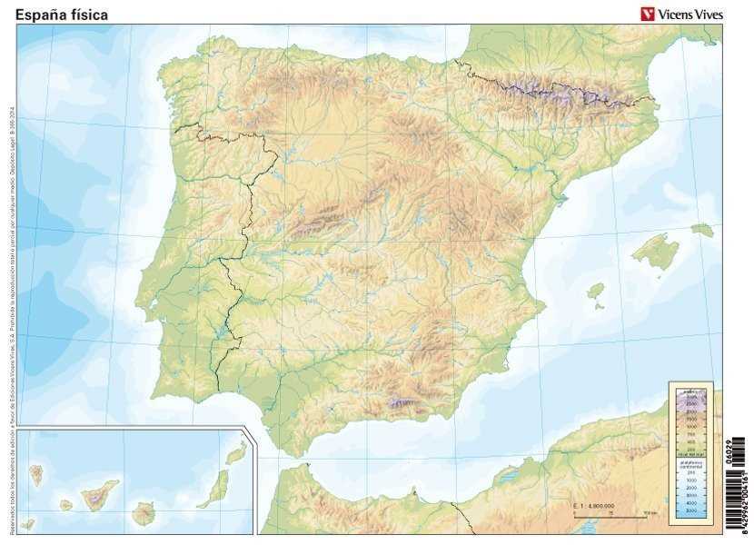 Mapa mudo peninsula iberica para imprimir